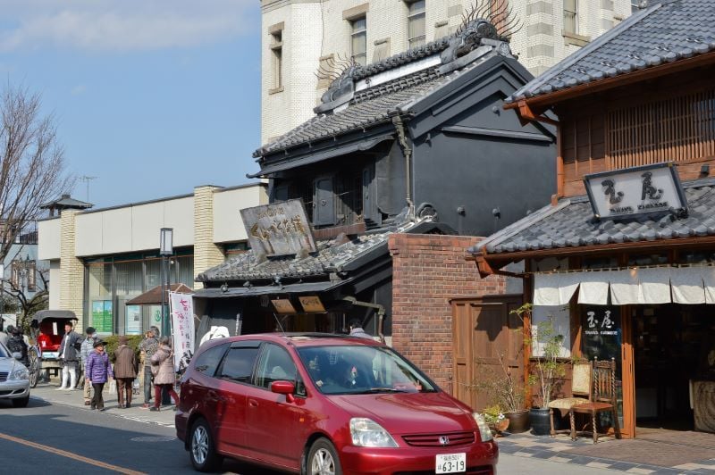 red car in Japan