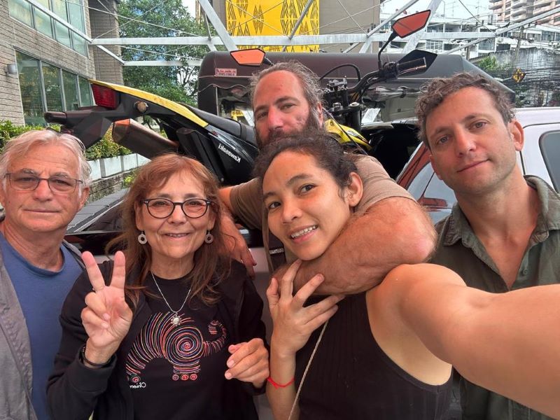 Jonathan and his parents in Bangkok