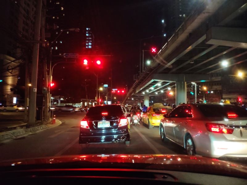 Bangkok traffic at night