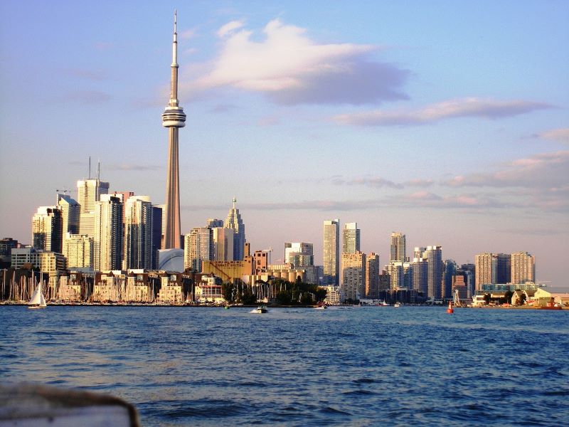 Toronto skyline.