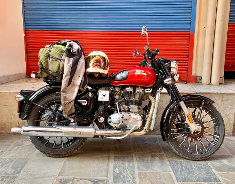 Phoebe's Royal Enfield Motorcycle