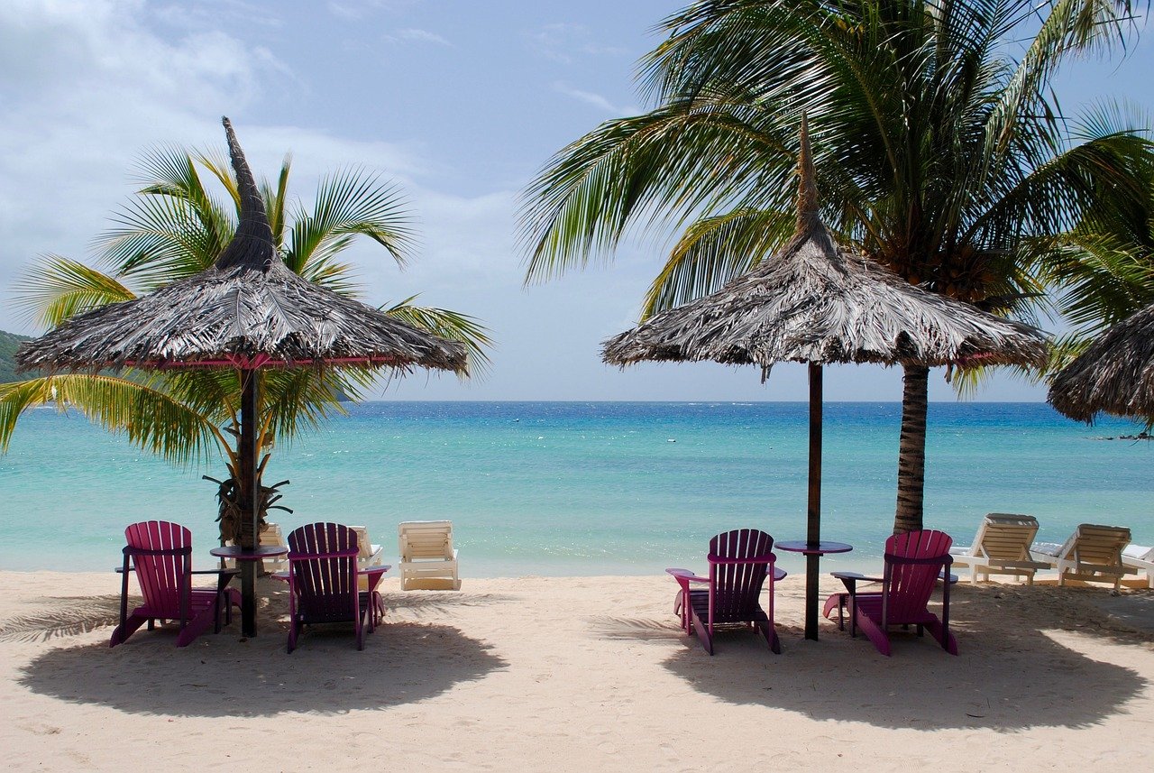 beach paradise in Caribbean