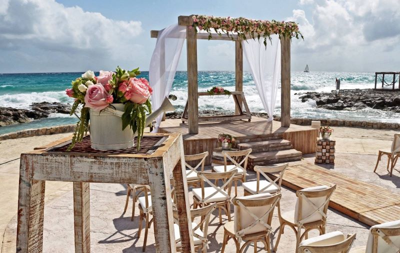 cancun beaching wedding