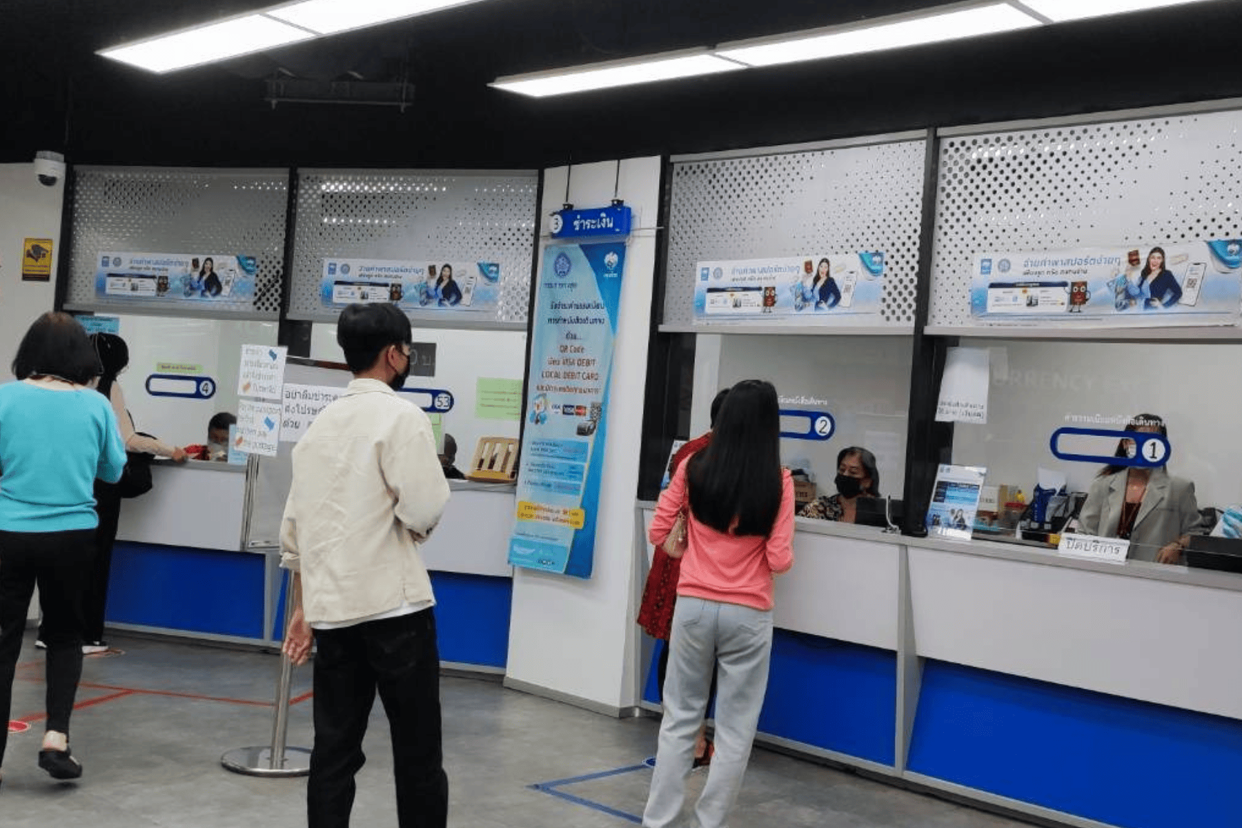 Thai passport paying window