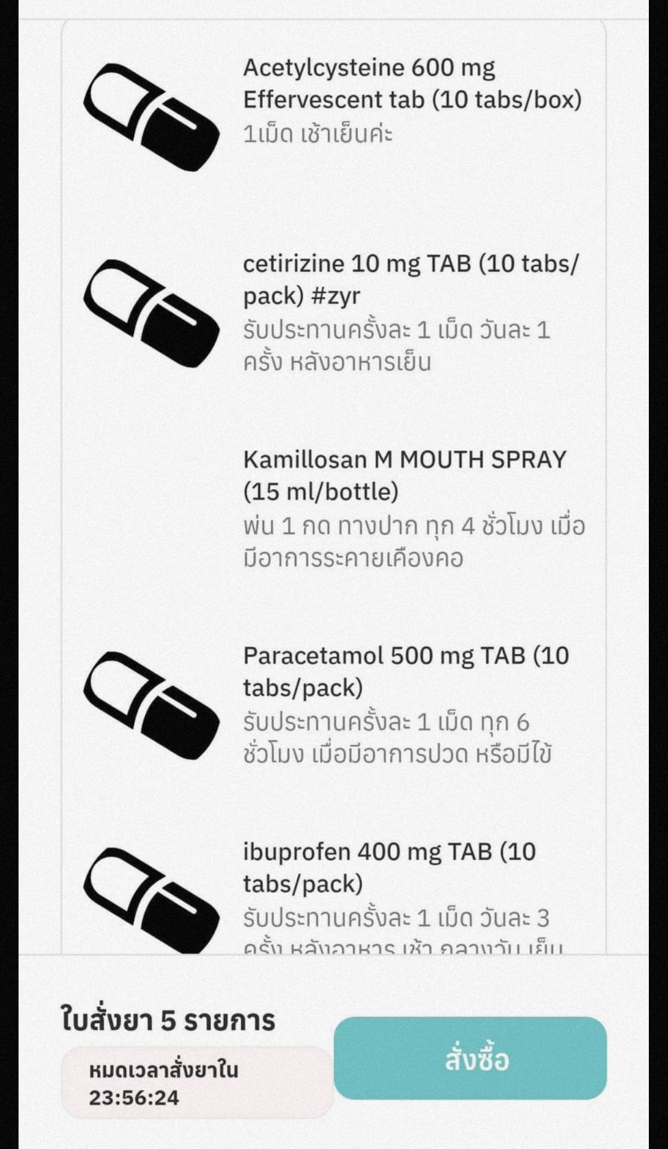 Liste der Medikamente.
