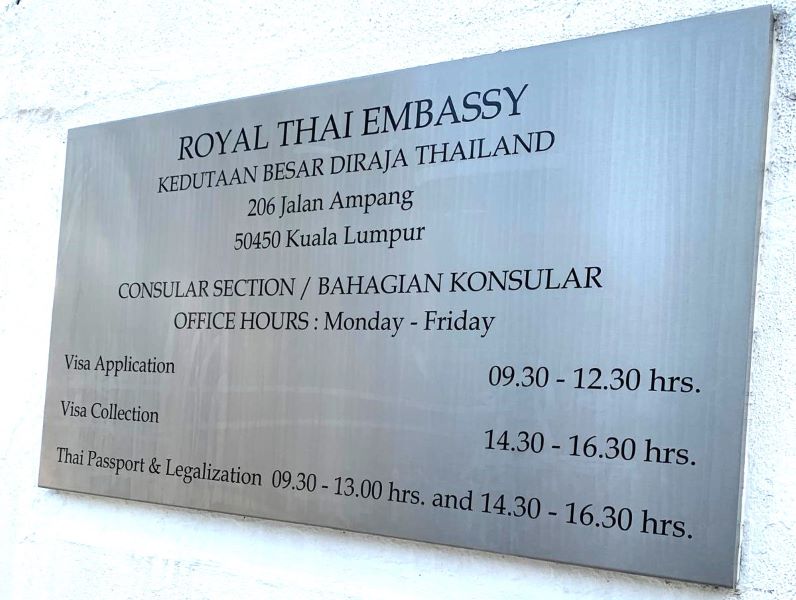 Royal Thai embassy in KL opening hours