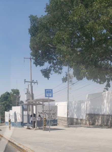 bus stop in Mexico
