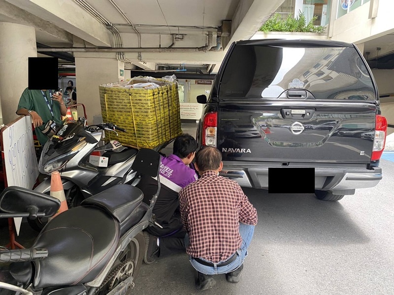 car accident in a private hospital in Thailand