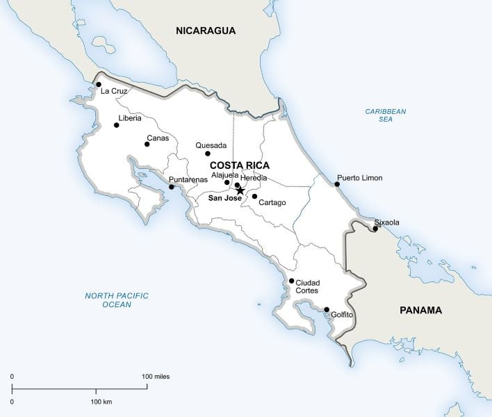 mapas da Costa Rica