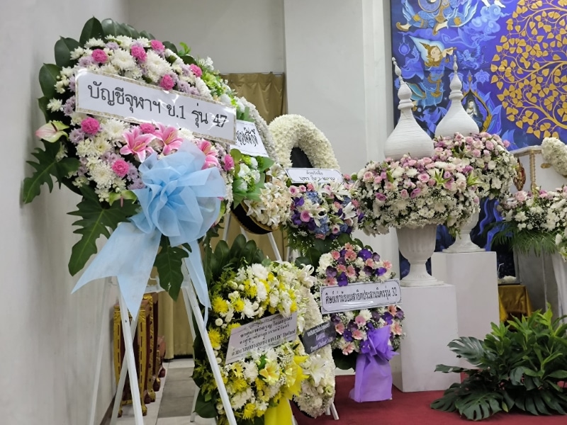 flowers at Thailand funeral