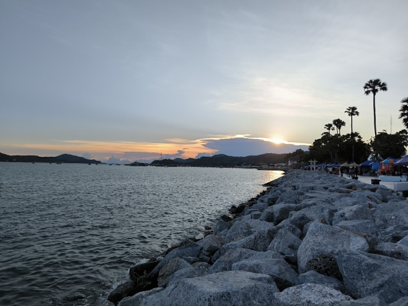 Dongtan beach in the evening