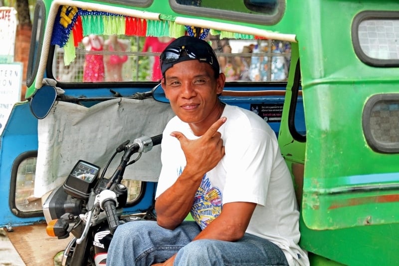 Filipino tuk tuk driver