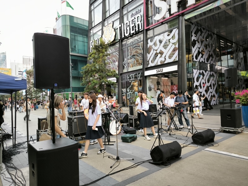 Live band in Siam Square, Bangkok