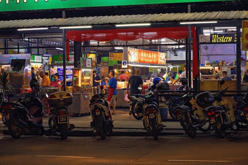 food court in penang, malaysia