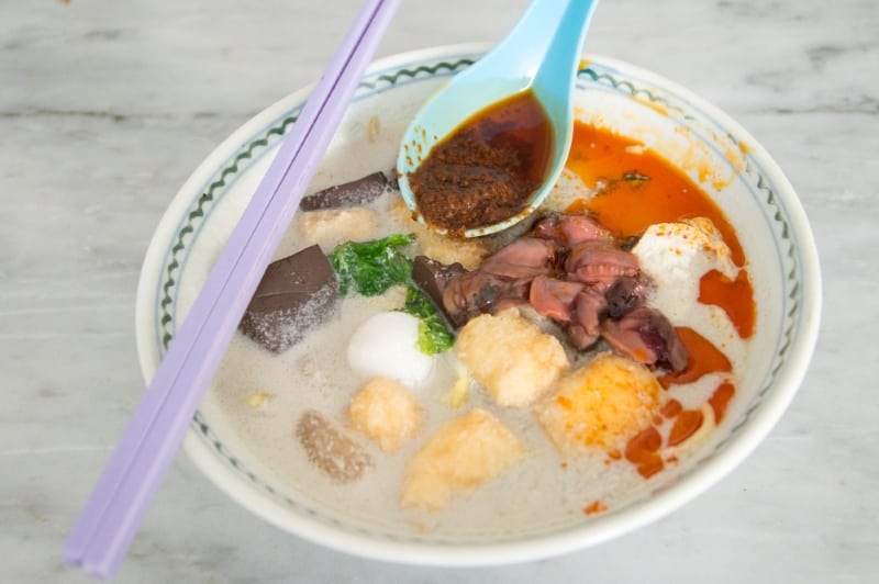 seafood noodle in Penang. My first dish in Penang.