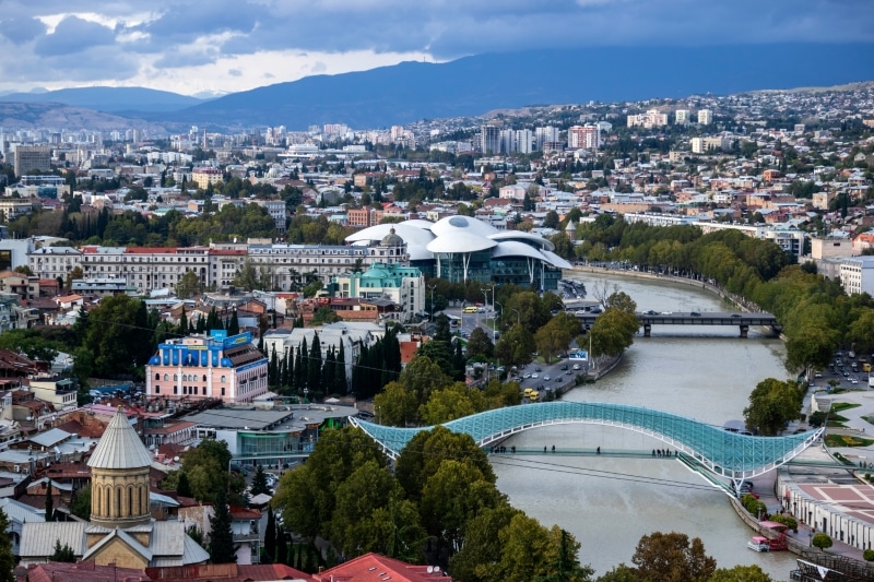 Tbilisi georgia from above