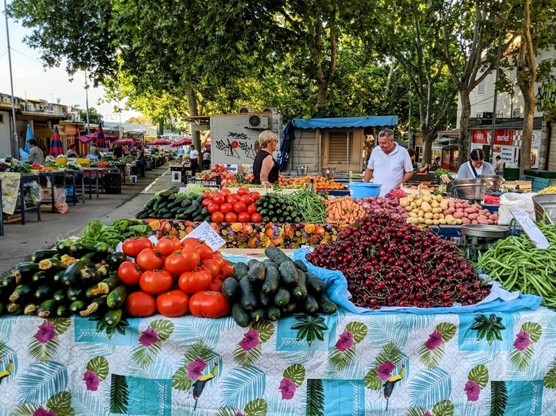 market in Croatia