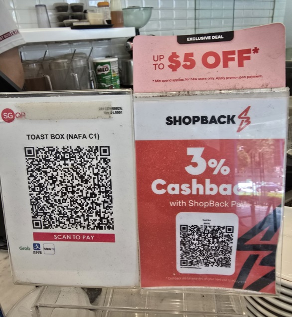 Пример ларька, который получил как SGQR, так и ShopeBack Pay