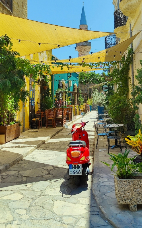 red scooter in Limassol