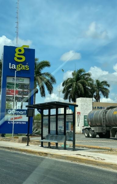 Gas station in Mexico