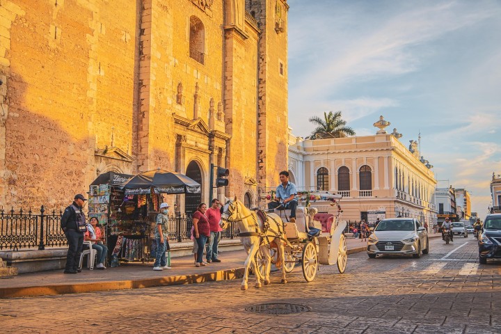 Horse carriage in Merida