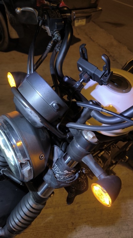 motorcycle accident after hitting a street dog