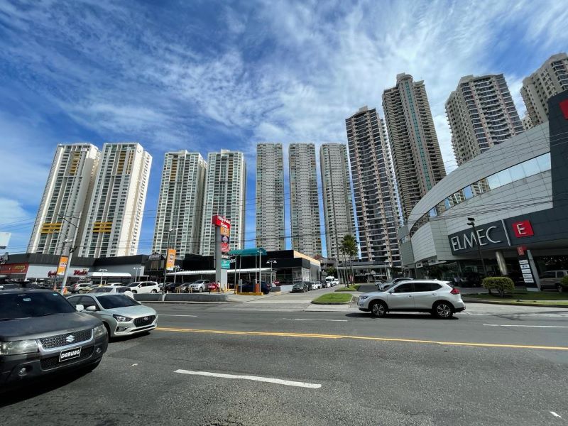 Modern apartment towers in the San Francisco district of Panama City
