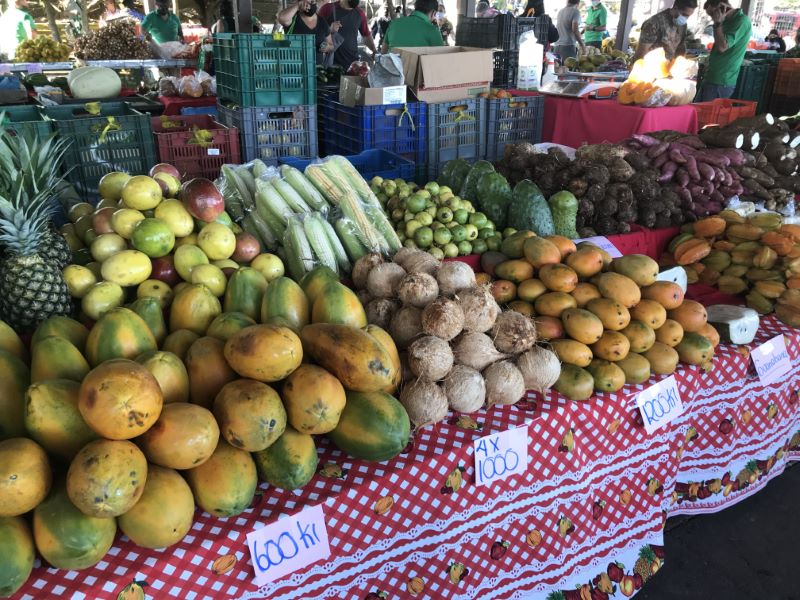 Local fruit market in Costa Rica