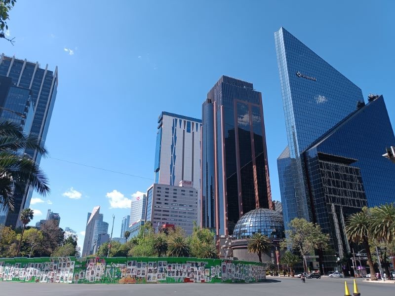 Mexico City business district skyline
