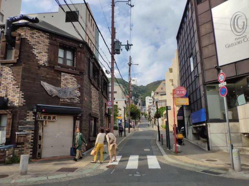 Residential street in Kobe, Japan