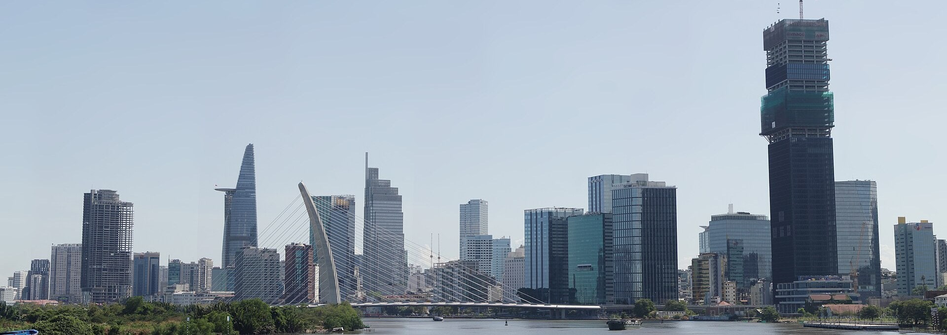 Ho Chi Minh City skyline seen across the Saigon River