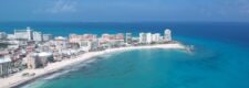 Resorts along the beach in Cancun's Hotel Zone