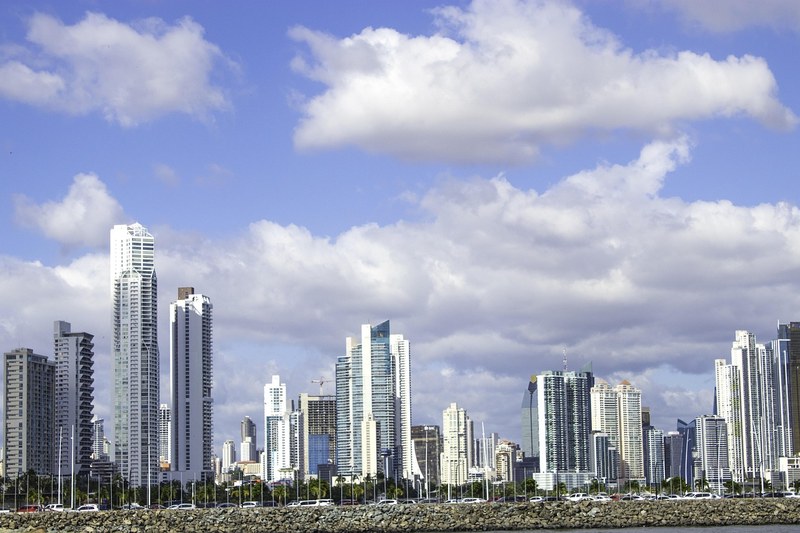High-rise condo towers along the Panama City waterfront