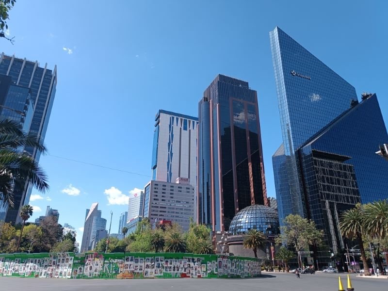 Office towers in the Mexico City business district