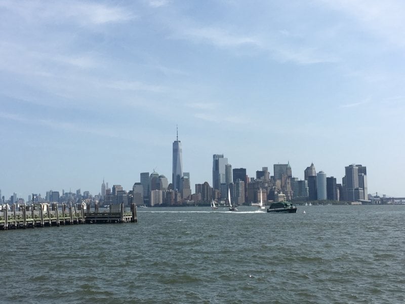 Lower Manhattan skyline from the water