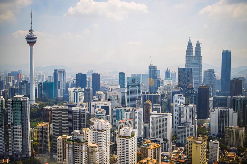 Kuala Lumpur skyline with KL Tower and the Petronas Twin Towers